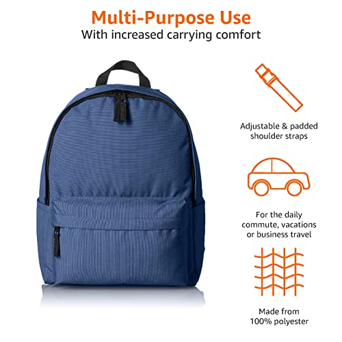 Image of AmazonBasics 21 Ltrs Classic Fabric Backpack - Navy