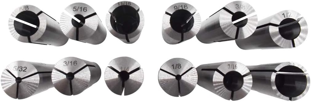 Up To 40% OFF 3MT Morse Taper Collet 12 Pcs Set 1/8 - 3/4 With 3/16 1/4 3/8 1/2 5/8 Chuck For Bridgeport