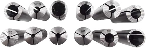 Miniatura 3 de WFLNHB 3MT MT Collet Juego de 12 piezas 1/8" - 3/4" con 3/16 1/4 3/8 1/2 5/8 Chuck para Bridgeport