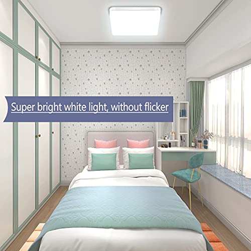 LED-Deckenleuchte-36W-6500K-4350LM-Ouyulong-Deckenlampe-LED-fuer-Wohnzimmer-Schlafzimmer-Kueche-Flur-Balkon-Esszimmer-Kaltweiss-Quadratisch-23cm