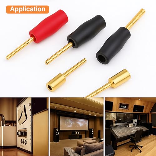 Image of MX 2 mm Banana Plug Male Connector -Speaker Plugs Crimping Type, 2 Pcs | Gold-Plated Connectors for Multimeter, Power Supply, Speaker Wire Amplifier