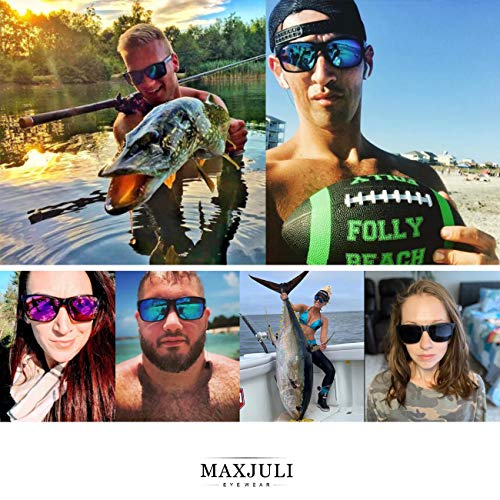 MAXJULI Polarized Sunglasses for Big Heads Men Women (FIT M/L,NOT FIT XXL),Ultra Light and Thin 81052
