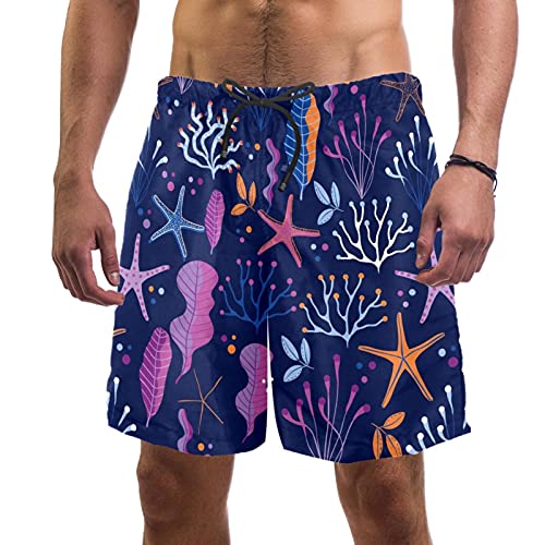 Short de bain homme anti irritations grâce à sa doublure en maille douce motif corail