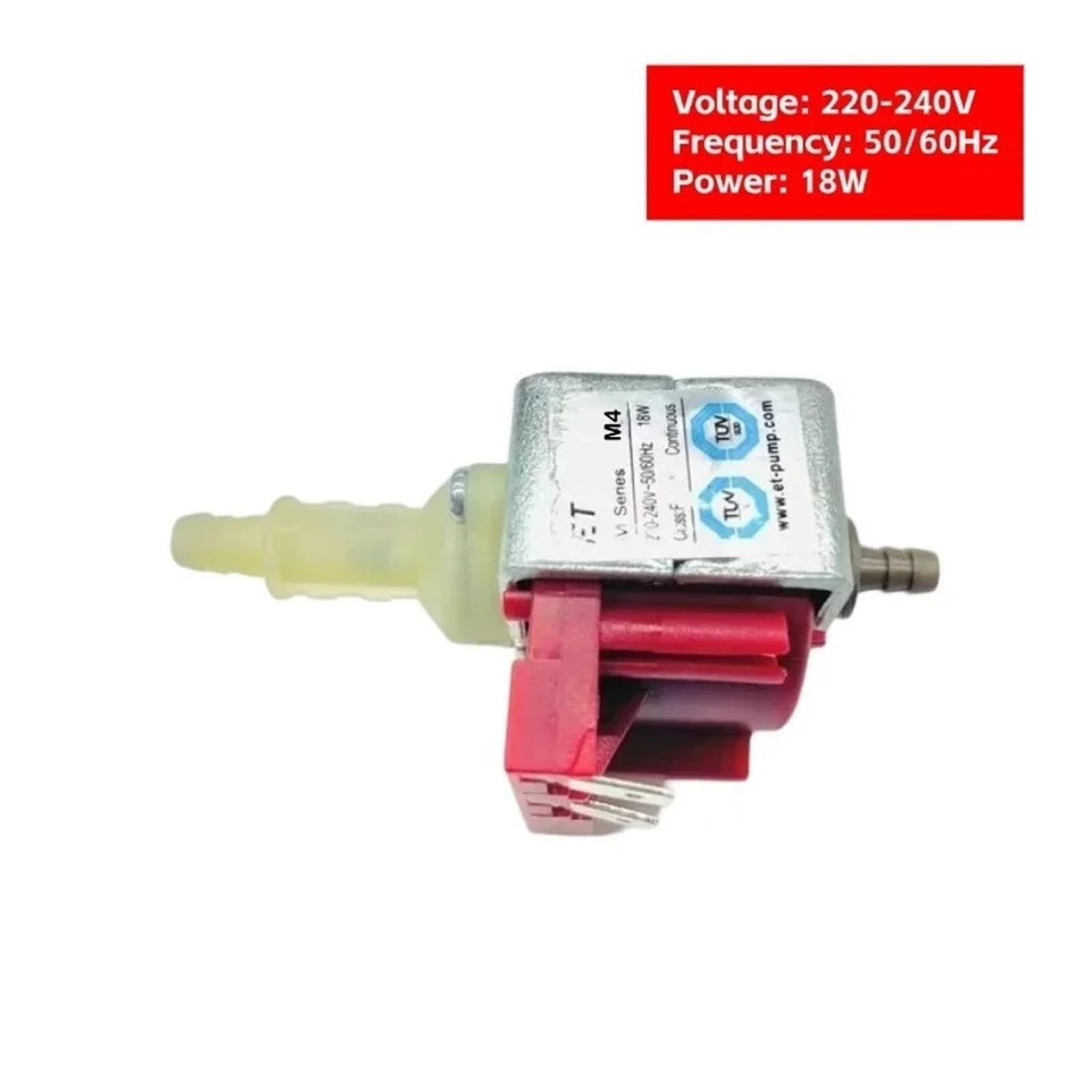 Pompe d'aspiration électromagnétique ET M2 M4 18 W, for machine à café/machine à vapeur/lave-linge/autocuiseur vapeur, pompe à eau CC haute pression