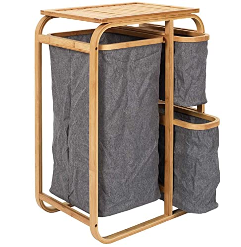 Rangement 3 paniers bambou anti-désordre pour petits espaces - 4