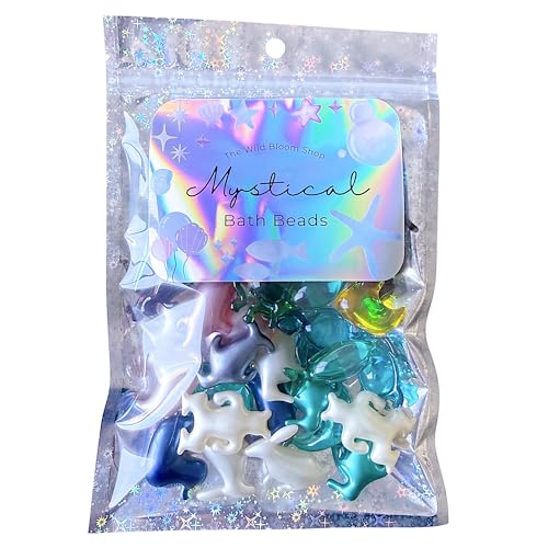 The Wild Bloom Shop 32 Piece Variety Pack - Mystical Bath Oil Beads Pearls Scented Capsules Mixed Bulk Animal Party Mix. Dissolving Melting Fragrance Tub Bomb Squeezing Popping Fun