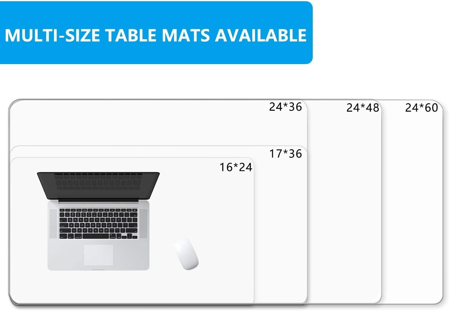 Clear Office Desk Pad Protector 24 X 48 Inch Waterproof & Oil-Proof Desk Pad Mat Anti-Scalding Tablecloth Transparent Table Cover for Coffee Table, Dining Table and Writing Desk (Mouse Pad Included)