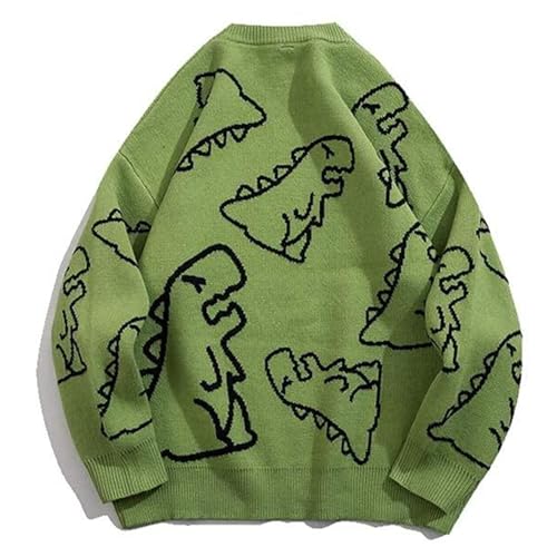 Aelfric Eden Dinosaur Cartoon Pattern Knit Sweater Oversized Graphic Sweaters Long Sleeve Casual Unisex Pullover2