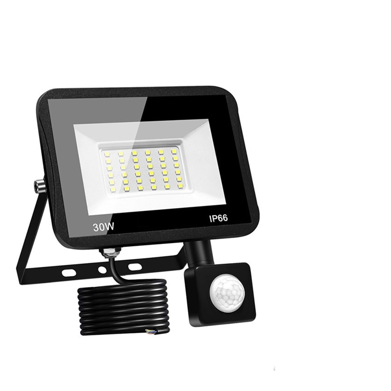 LLOOPK LED Flood Light, 30W Floodlight Motion Sensor Street Lamp Garden Floodlights Cold White Outdoor Lighting for Gara 6000k Light Led Lights