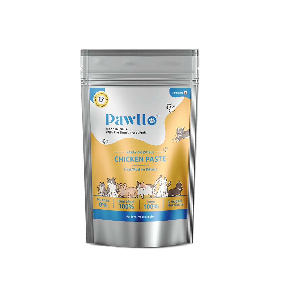 Pawllo Chicken Paste for Kittens and Cats | Cat Food | Cat Wet Food | Kitten Food 2-12 Months | Gravy Cat Food | Kitten Wet Food | Pack of 6 Pouches of 70 ml Each (B0CQQVPXN1) Amazon Price History, Amazon Price Tracker
