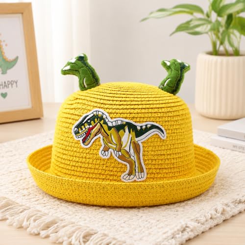 Image of VRITRAZ Baby Boy's and Girl's Kids Children Cute Printed Cartoon Gift Summer Fancy Dress Straw Fasion Hat Cap 1