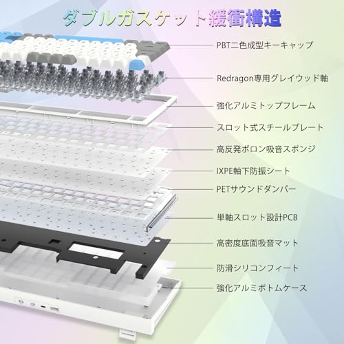 Redragon K723 メカニカルゲーミングキーボード の商品画像 4