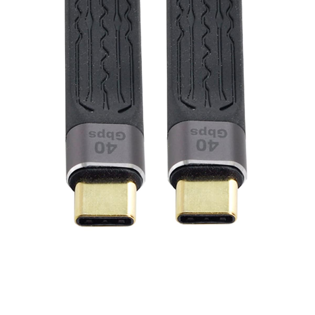 chenyang CY USB-C Type-C Stecker auf Stecker USB4 40Gbps 100W 8K Flaches Slim FPC Datenkabel für Laptop & Telefon 13cm