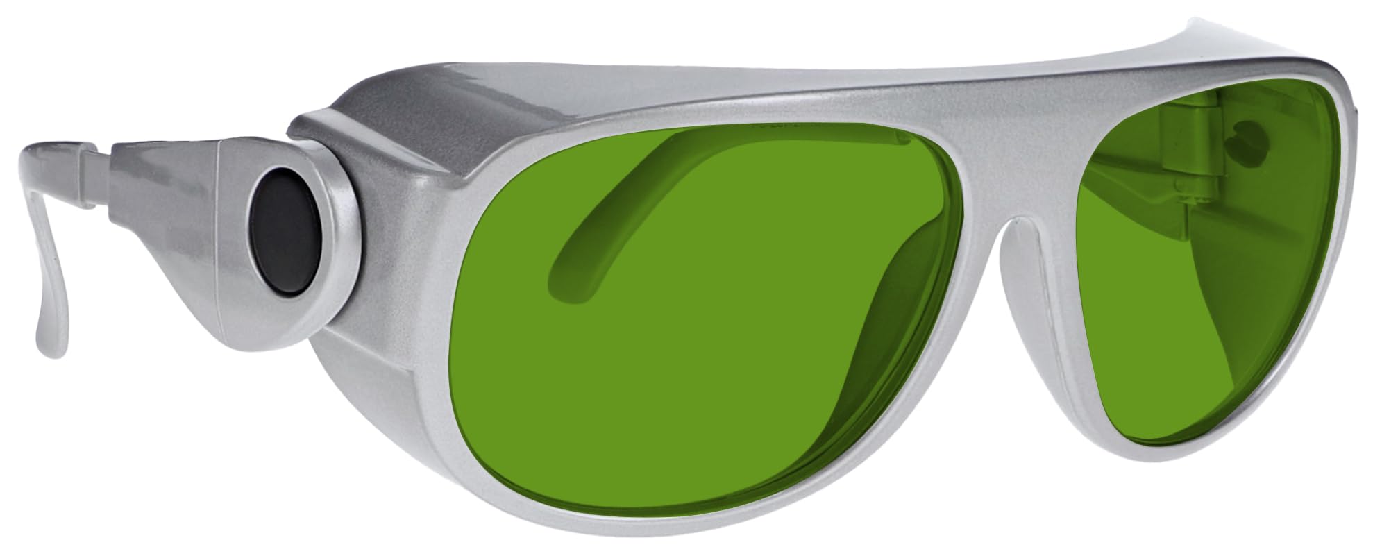 ATTENUTECH AGEXT Laser Safety Glasses - Polycarbonate Lens- OD 8+ @190-420nm & 860-1770nm - 11% VLT - Meet ANSI Z87.1 & Z136.1 (66 SILVER)