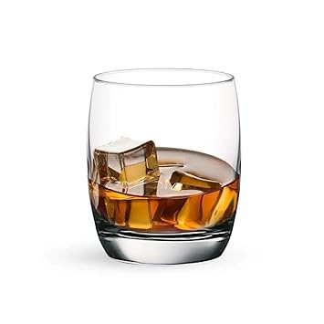 Ocean Ivory Rock Glass Set – 6 pcs, 320 ml | Premium Heavy Base Tumbler Glasses for Whiskey, Cocktails, Juice & Water | Clear Bar Glassware | Dishwasher Safe | Everyday & Party Use