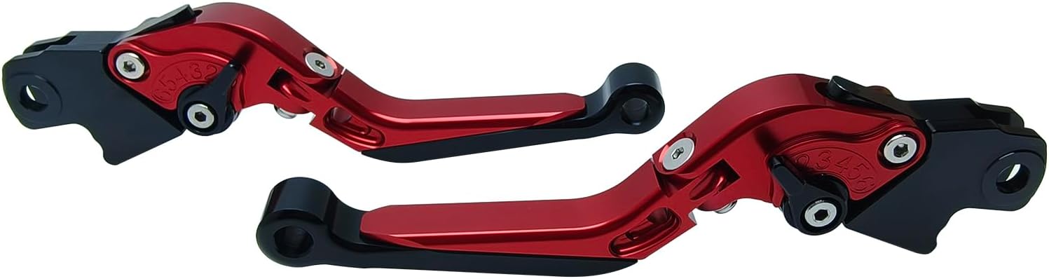 Brake Clutch Lever Set Replacement for K1600 GT/GTL 2011-2016 R1200GS R/T K1200 K1300, Aluminum Adjustable Motorcycle Handlebar Brake Handle Extendable Long Levers(Red)