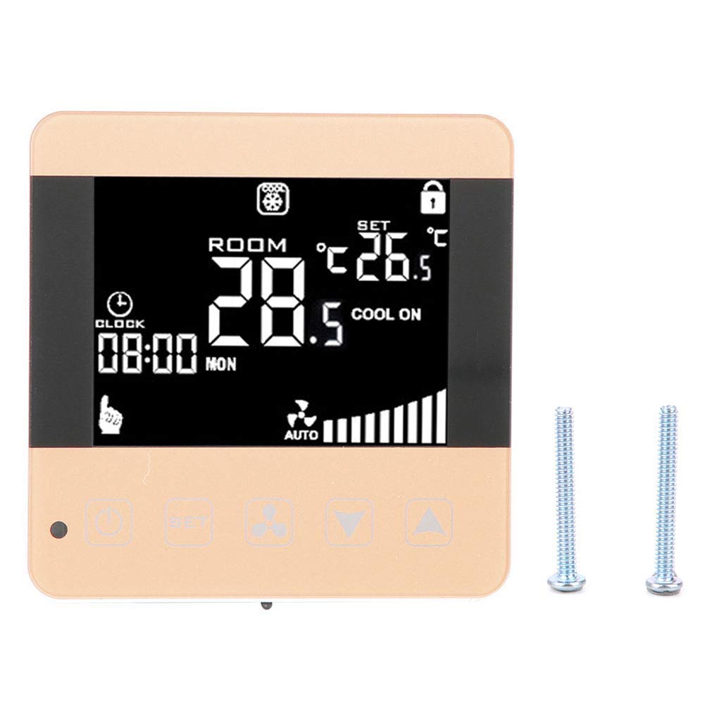 Walfront AC200-240V Thermostat Ventilo-Convecteur Intelligent Digital Central Climatiseur Thermostat Régulateur de Température Unité de Bobine de Fan Affichage LCD(WiFi Type)