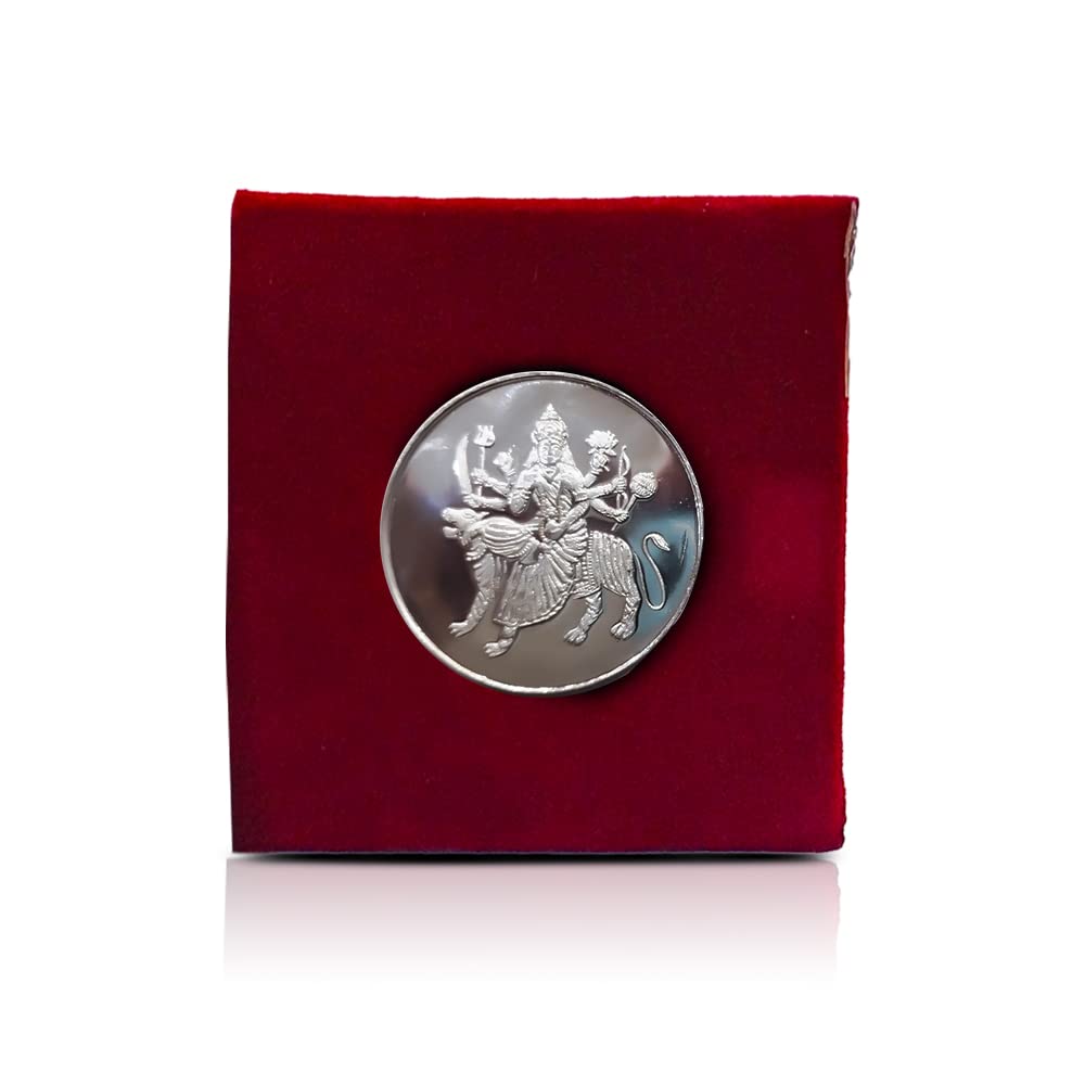 NINE10 German Silver Coins 10 Grams Silver Plated of Sherawali MATA for Diwali Gift Items for Men, Women, Staff, Customer, Clients, Corporate with Velvet Gift Box (Pack of 1) (B0BZ42XBYX) Amazon Price History, Amazon Price Tracker