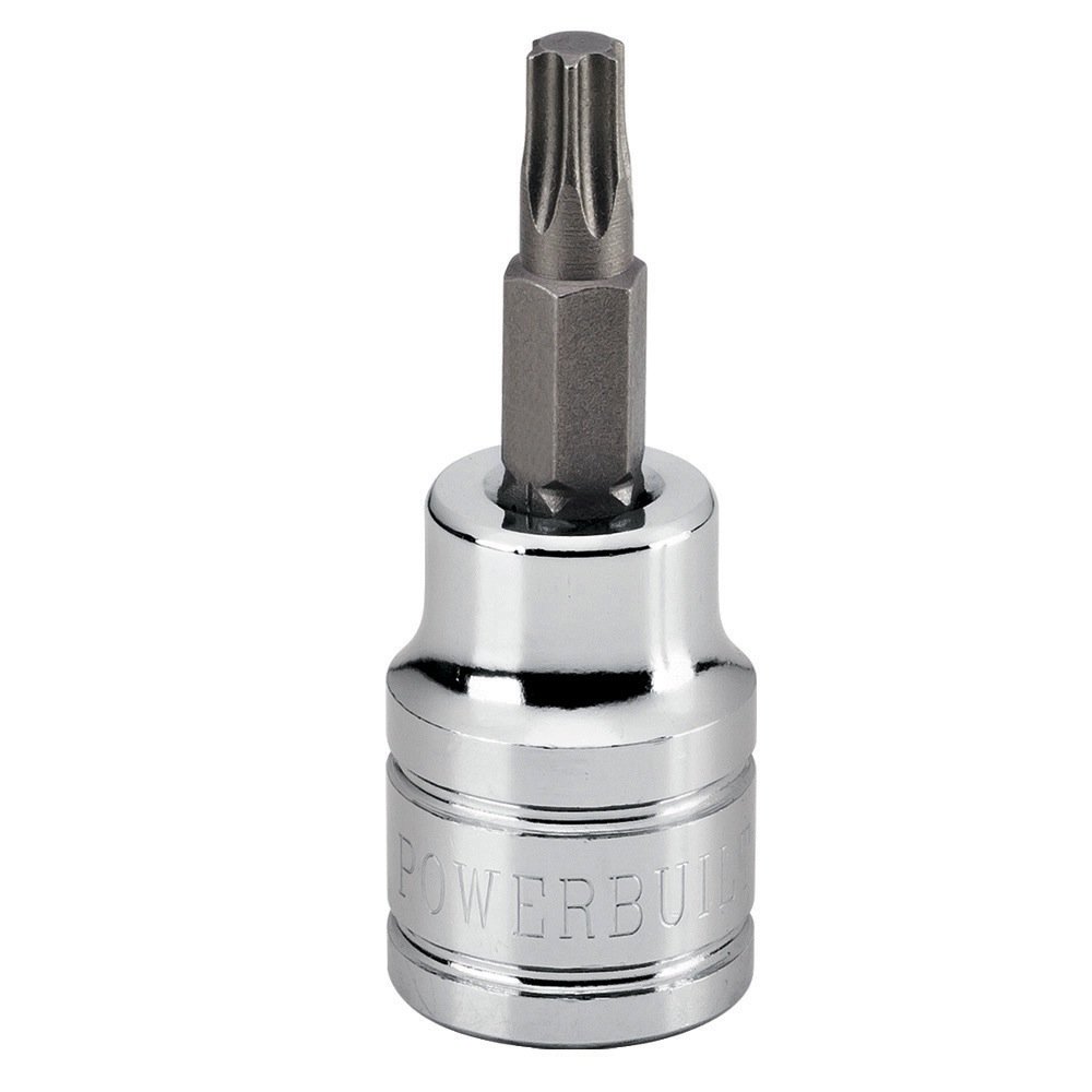 Powerbuilt T-27 Star Bit Socket, 3/8 Inch Drive, Torx, High Visibility Size Marking - 648524