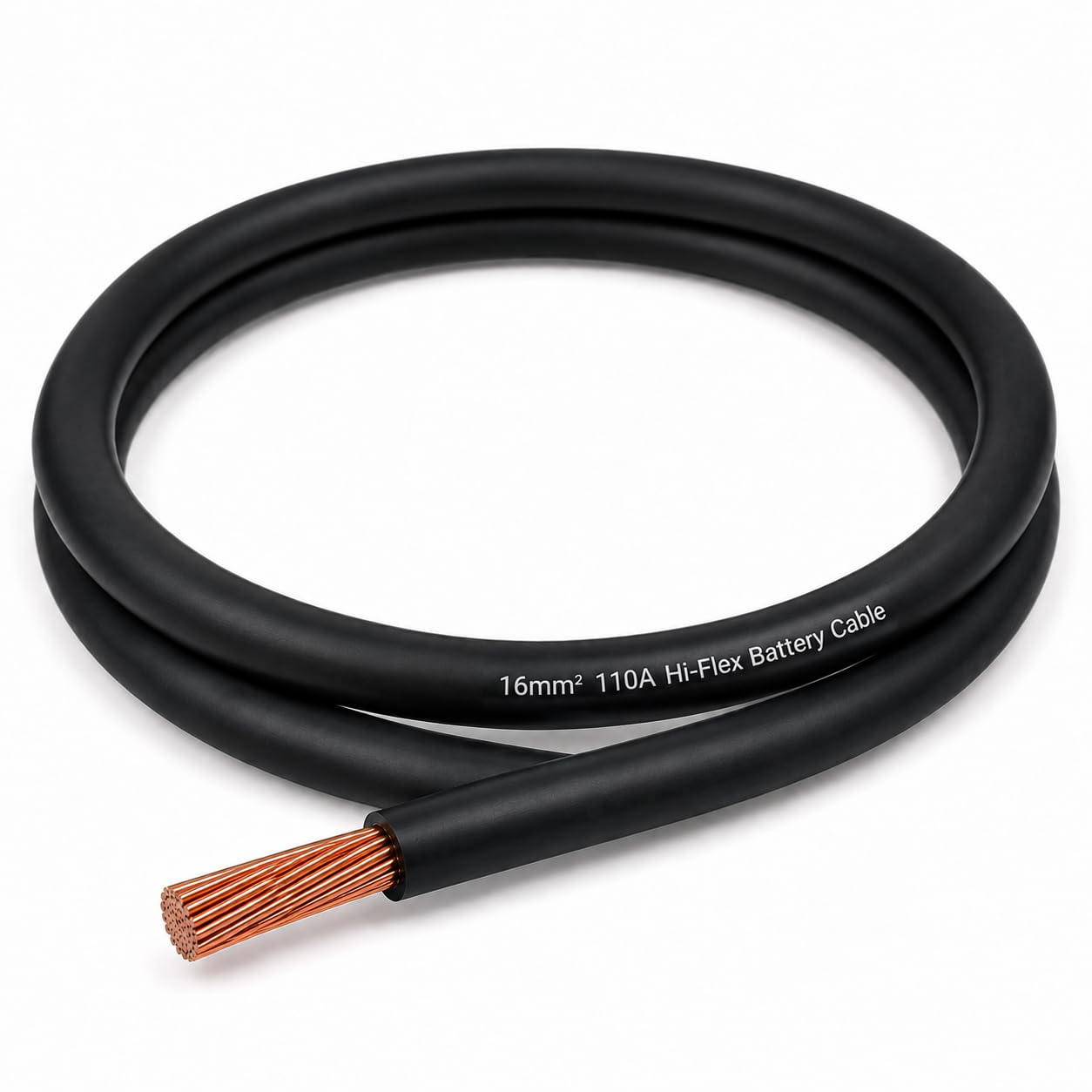 MKGT 110A Hi-Flex Battery Cable – 16mm2 5 Gauge Pure Copper Single Core PVC Welding Wire for 12V & 24V Automotive, Campervan, Solar, Inverter & Leisure Battery Systems (Black, 8 Meters)