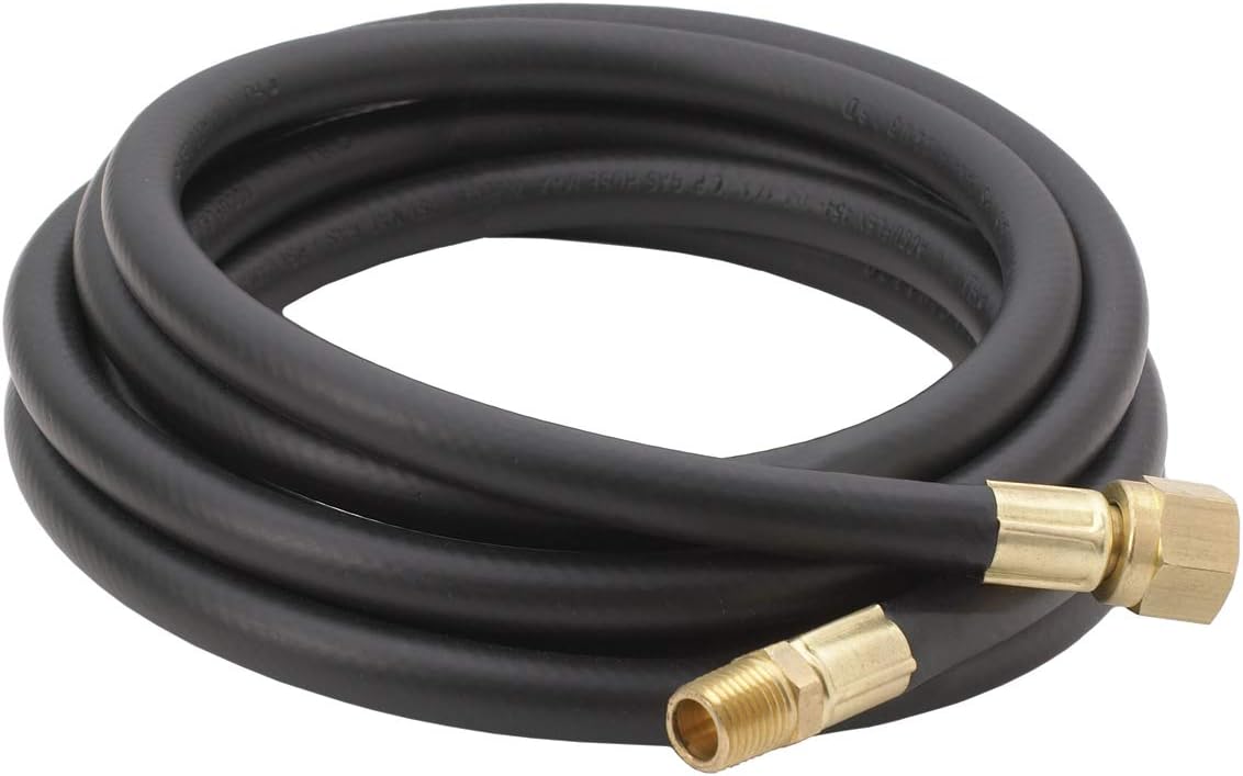 Bayou Classic Pressure Washer Hose 7910 - High Pressure LPG, Brass Connectors - 10'