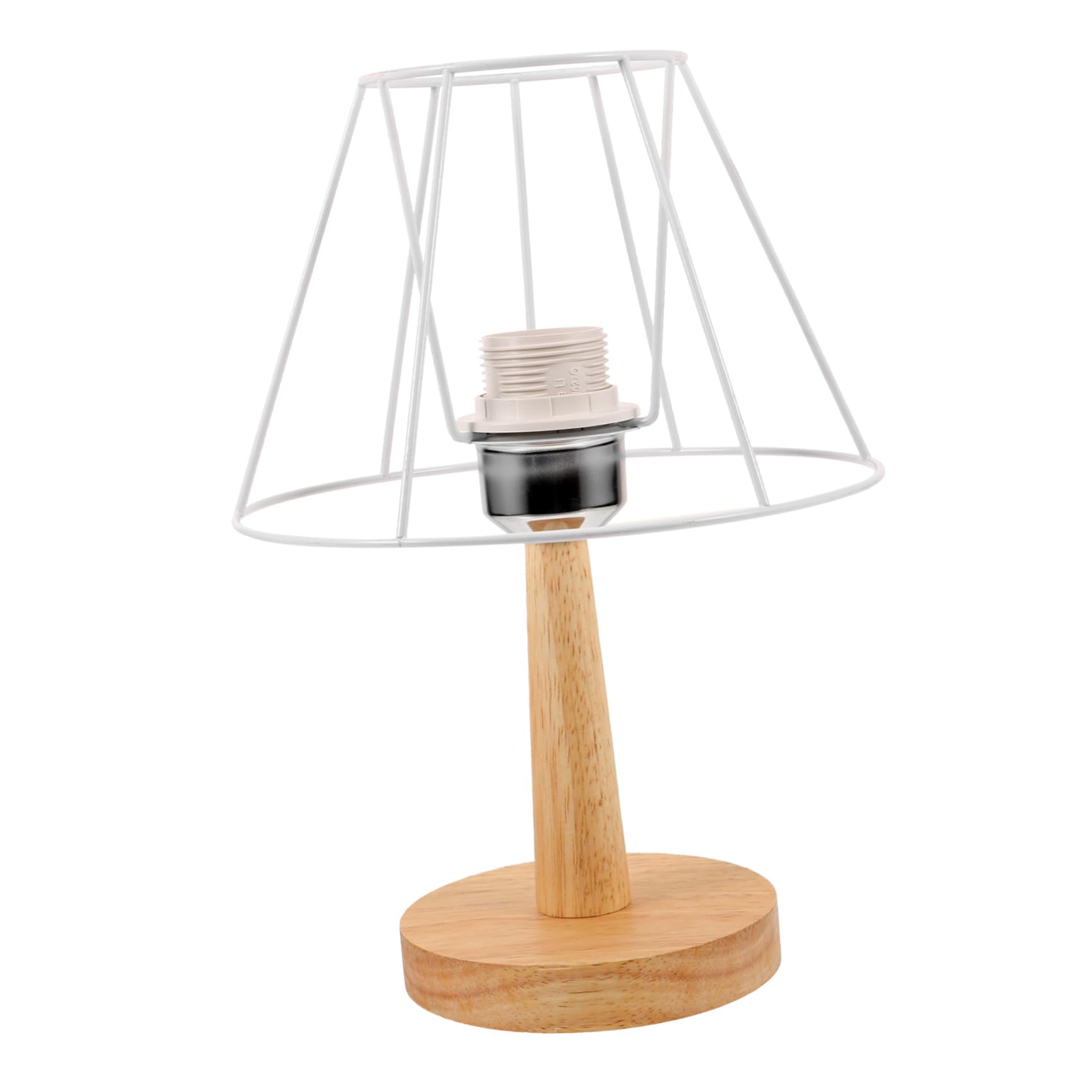 Angoily Lampada da Tavolo per Creare Atmosfera Calda e Confortevole in Ferro e Legno Fai da Te con Base e Supporto, Stile Moderno Semplice in Camera da Letto