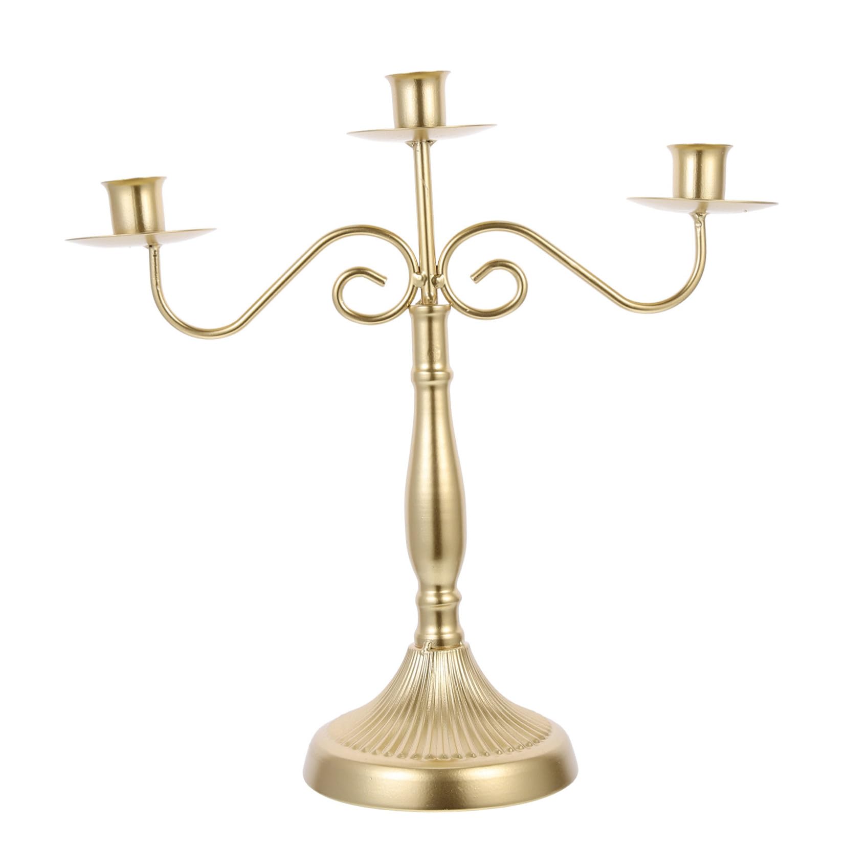 Candelabro Antiguo de Estilo Europeo de Hierro Dorado Vintage | Diseño de Múltiples Cabezas, Acabado de Alto Brillo, para Boda y Uso Diario