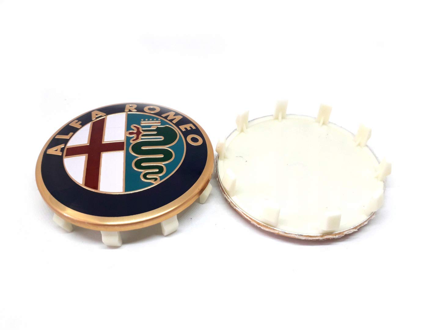 4 Coprimozzo 56mm Per Alfa Romeo Giulietta 147 159 - Logo Oro, Antiruggine - Foto 5