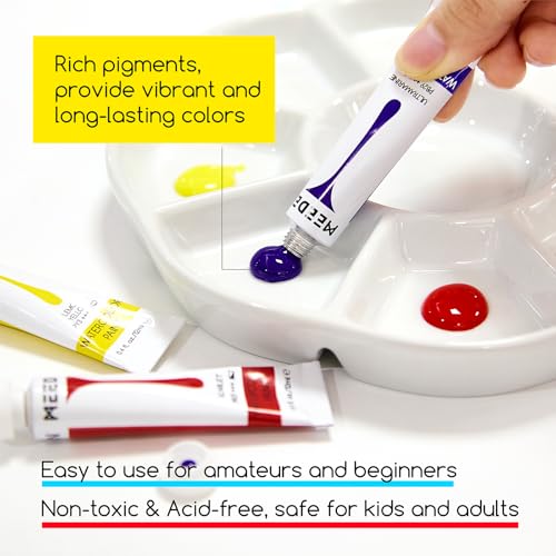 Image of MEEDEN Watercolour Paint Tubes Set: 48 x 12ml (0.4 oz) Colors Painting Set