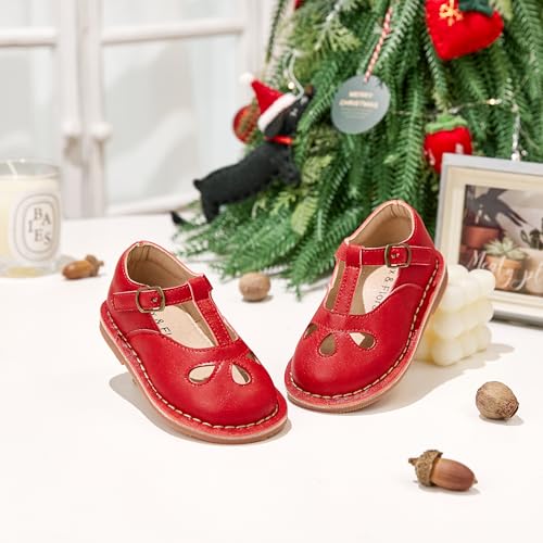 Image of Felix & Flora Toddler Little Girl Princess Dress Shoes-Mary Jane Flats for Girl Party School Shoes