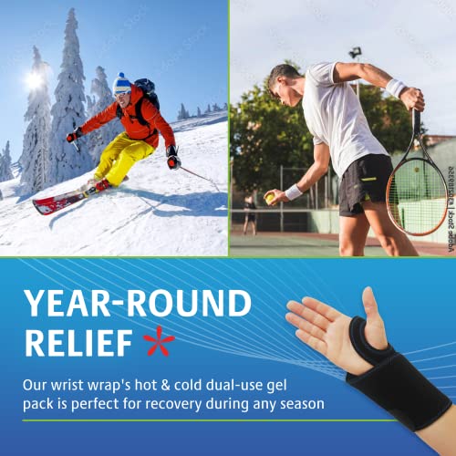 Therapaq Wrist Ice Pack Wrap -Reusable Hand Ice Pack, Hot And Cold Gel Compression For Pain Relief From Arthritis, Swelling, Carpal Tunnel, Surgery For Athletes And Elderly -Pregnancy Must Haves #TOP5