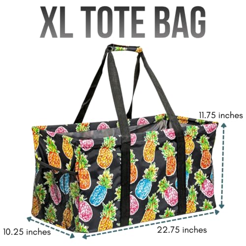Image of Extra Large Utility Tote Bag - Oversized Collapsible Pool Beach Canvas Basket