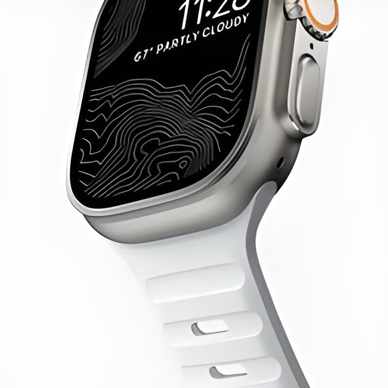 Image of Silicon Rugged Armour Strap Compatible with Apple iWatch Series | 9 /8 /7 45 mm | series 10 46 mm | SE,SE2 6 /5 /4 44 mm | ultra1,2 49 mm | Sport Band for Men & Women (watch not included)