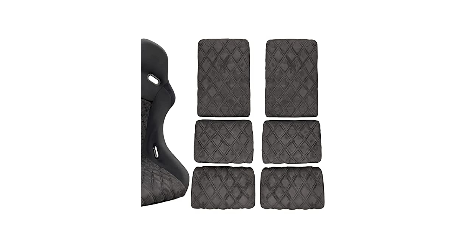 Invictus Bucket Race Seat 3 Piece Alcantara Replacement