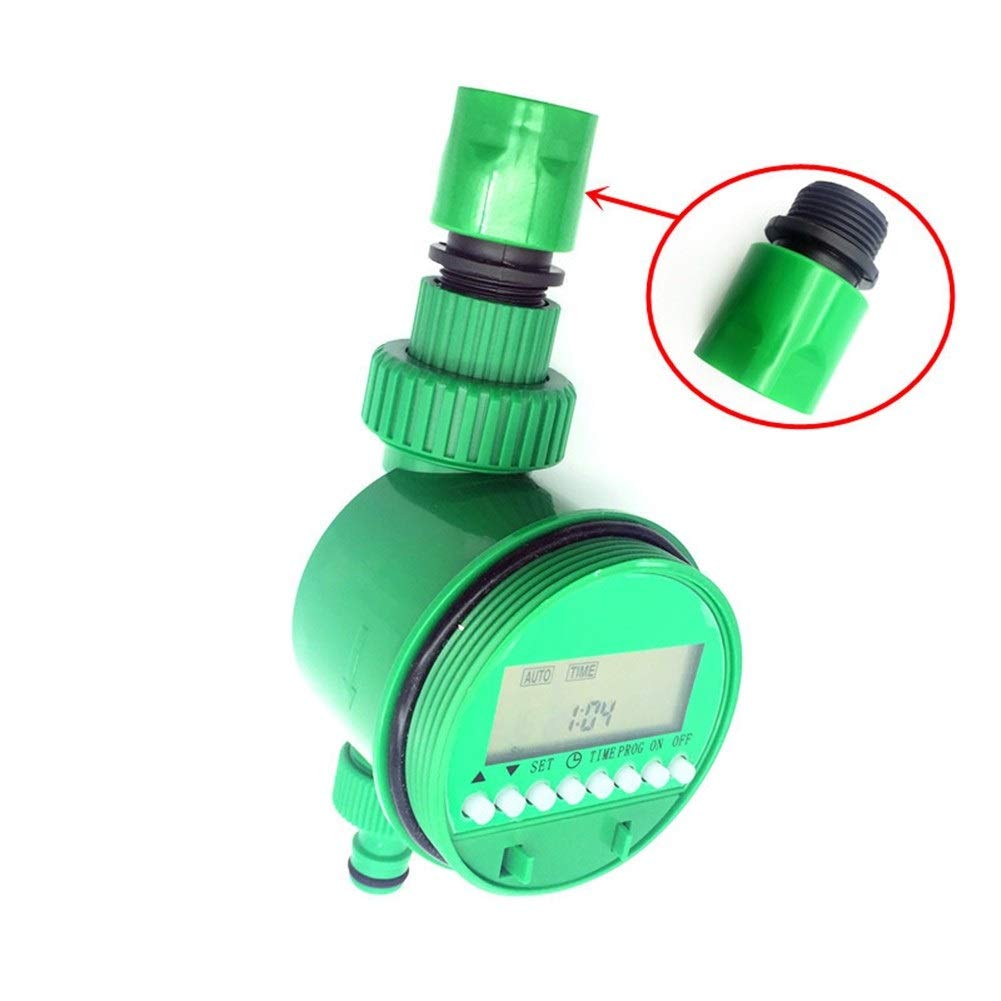 Gardening Accessories 1 Set (7 Pcs) Home Garden Irrigation Drip Timer Pipe Splitter 4 Way Tap Connectors Quick Connector 3/4 Screw Thread Interface