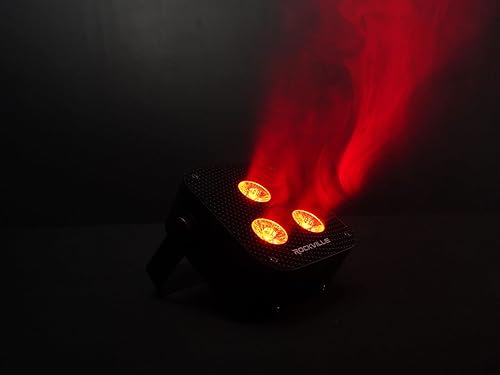 Miniatura 6 de 2 Rockville Mini RF3 negro RGBWA+UV DJParty LED luces de lavado + 4 canales RF Par remoto