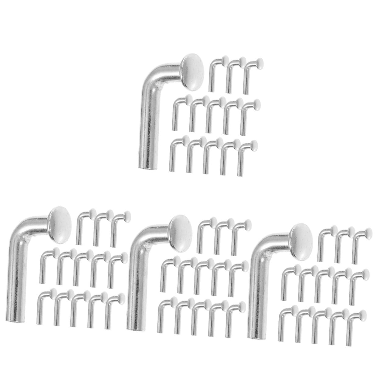 iplusmile 4 Juegos Accesorios Para Estanterías Soltar Alfiler Pinzas Para Estanterías De Palets Clip De Seguridad Ganchos Para Palets Pinzas Para Palets Silver Acero 35 Uds * 4