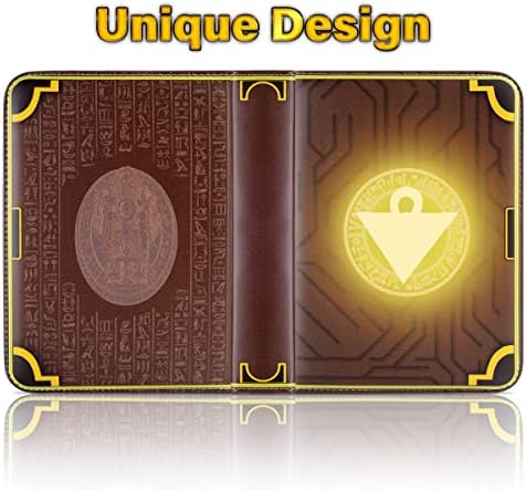 JoyHood Trading Card Binder for YuGiOh Cards, TCG Card Folder Album Books Case with Zipper Fits PM MTG YGO, Holds Up to 400 Cards, Gifts for Boys/Girls (Millennium Puzzles)