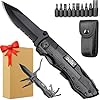 Gifts for Men Him Dad, Pocket Multitool Knife, Christmas Stocking Stuffers for Men, Anniversary Birthday Gifts for Husband, Boyfriend, Guy, Groomsmen, Fathers Day, Gadget for Hiking, Camping, Outdoor