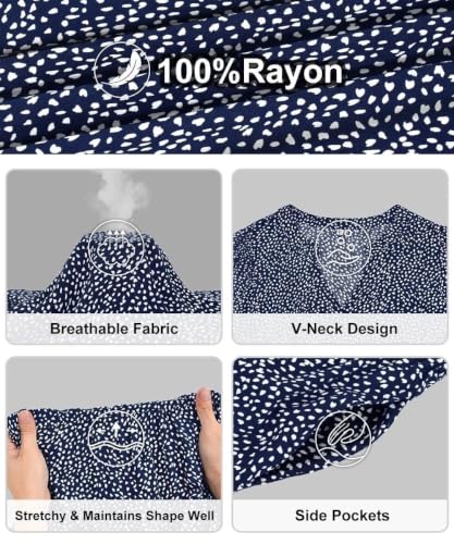 Image of TIYOMI Womens Plus Size Dresses Fall Long Sleeve Maxi Dresses V Neck Floral Spring Party Dress with Pockets XL-5XL (14W-28W)