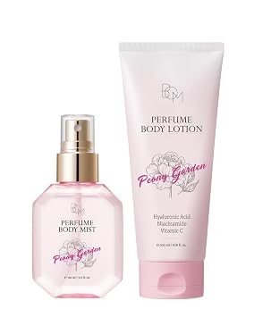 BOM Peony Garden Perfume Body Mist 3.71 fl.oz & Body Lotion 6.76 fl.oz Bundle