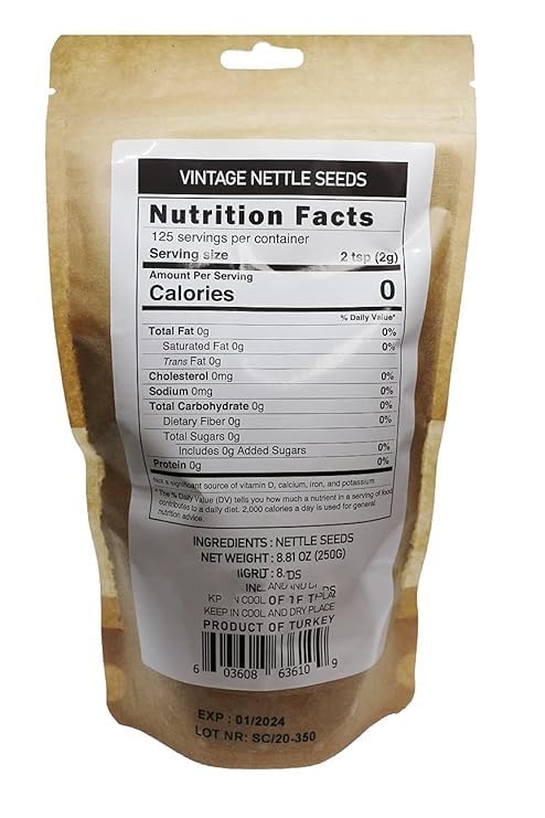 Vintage Nettle Seeds 250g (8.81oz) Pack of 4