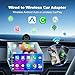 2 in 1 Mini Android Auto and Wireless CarPlay Adapter Convert Factory Wired to Wireless Dongle, Compact Size USB CarPlay Wireless Stick AAndroid Auto Adapter for iOS 12+/Android No Delay