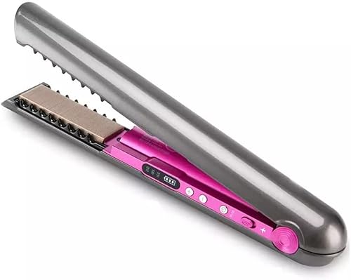 Mini rizador de pelo, mini rizador de pelo de cerámica para cabello corto fino, mini rizador de cerámica 2 en 1, mini rizador de cerámica y alisador