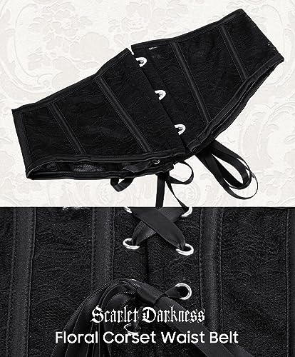 Scarlet Darkness Corset Belt for Women Renaissance Corset Lace Up Waist Belt Wide Waistband for Halloween3