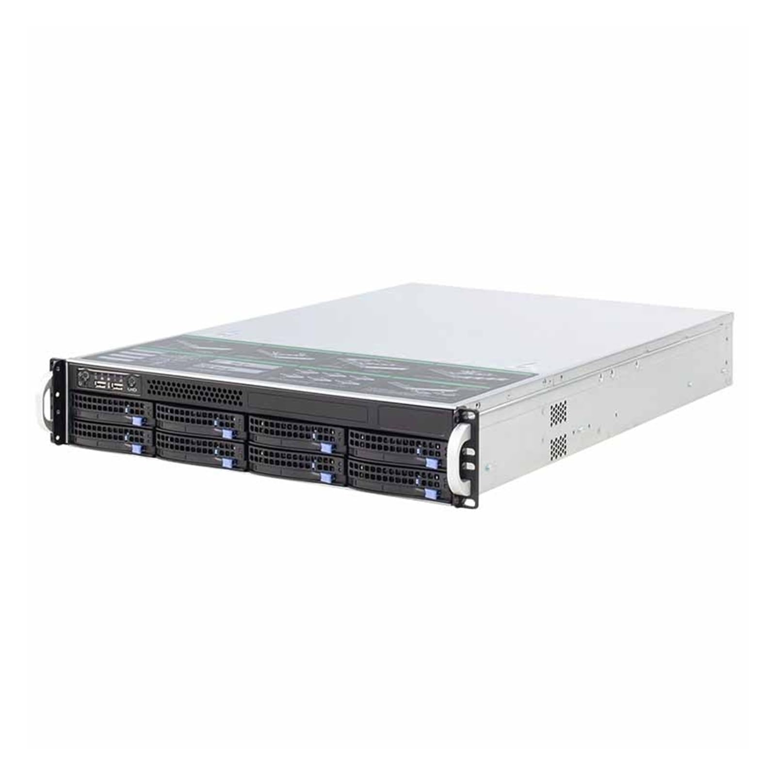 Głębokość 56 cm kompaktowa super ogromna pamięć 2U 560 8 wnęk płyta Hot Rack serwer obudowa 8 wnęk Hotswap 2U 560 mm obudowa (z płytą montażową SATA)