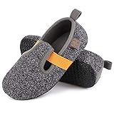 HomeTop Boys Girls Comfy Wool Felt House Shoes Light Weight Stretchable Elastic Band Slippers for...