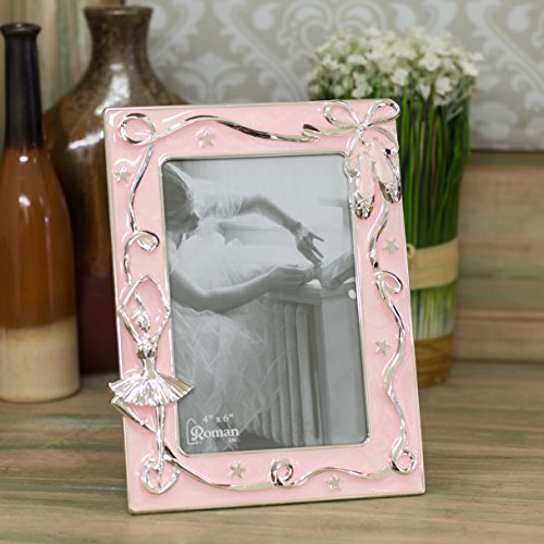 Roman Giftware Inc, Caroline Collection, Ballet, 7.75" H Pink Ballet Frame 4X6,Religious, Inspirational, Durable (6X1X7) #TOP1