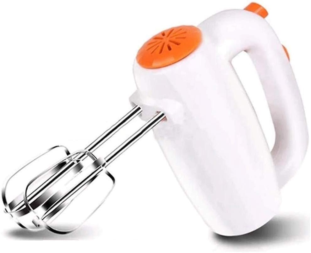 Egg Beater Hand-held Household Electric Eggbeater with One-Button Back-Out Setting, Five-Speed Adjustable Double-Rod Design