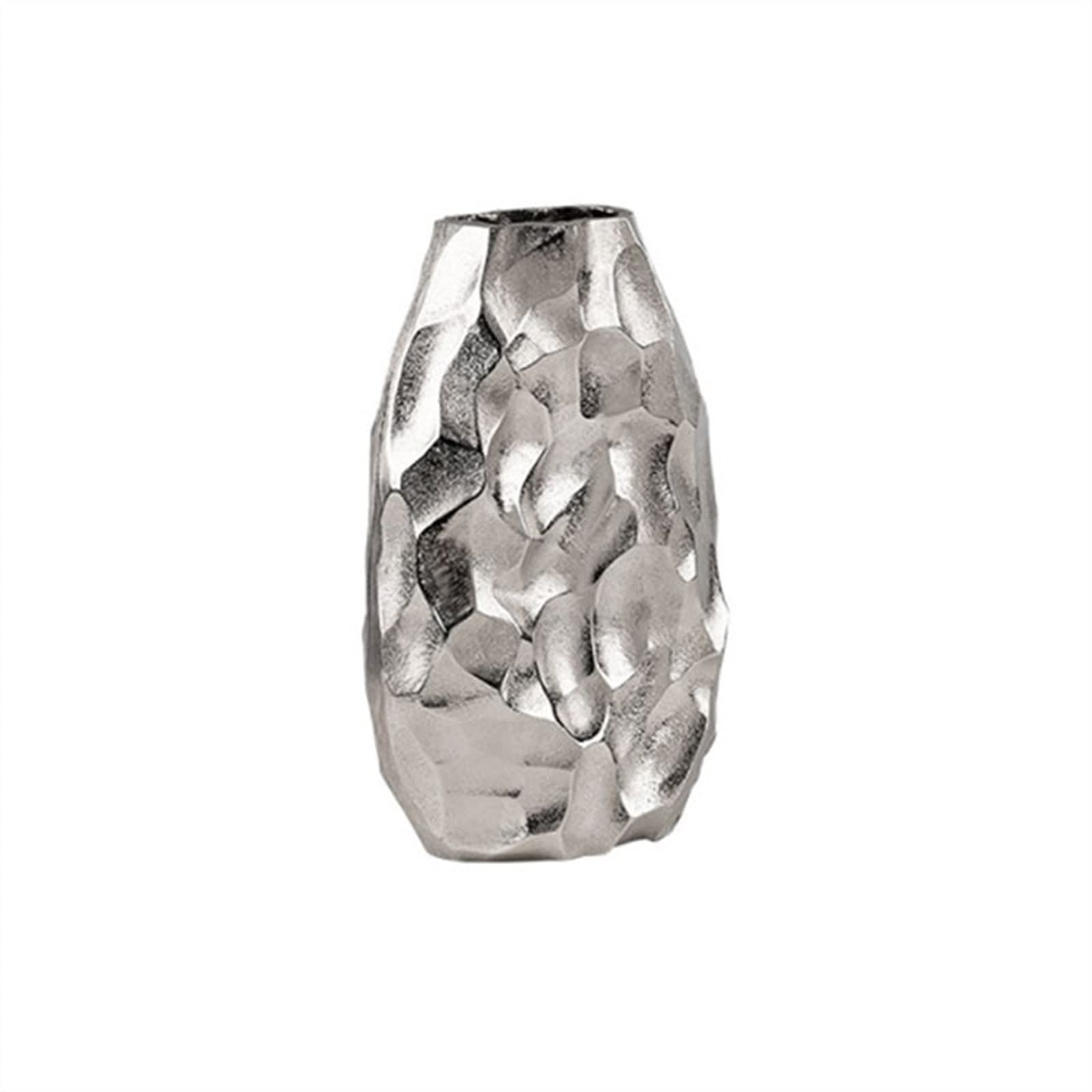 Vase incassable en métal argenté pour sublimer une table basse